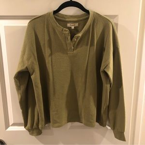Women’s Madewell Henley Long Sleeve Relaxed Fit Fall Shirt